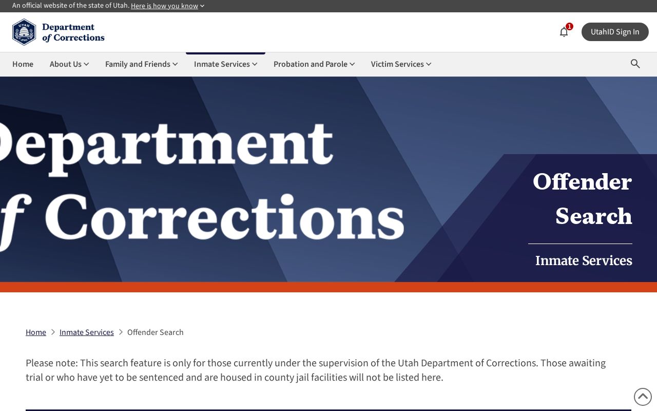 Riverton people search using Utah offender records