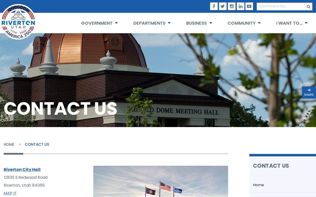 Riverton people directories screenshot of city department contacts